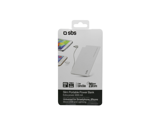 SBS POWERBANK SBS 4.000 mAh Micro-USB+ Lighting adapter # - 1426922 - zdjęcie 2
